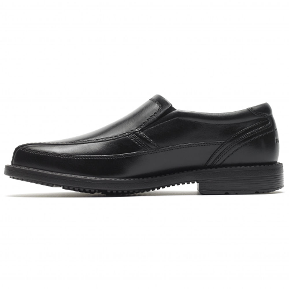 Rockport Mens Style Crew Bike Toe - Slip-On Black - OXY650173